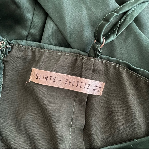 Saints + Secrets | Shine Faux Wrap Mini Dress - Picture 4 of 7